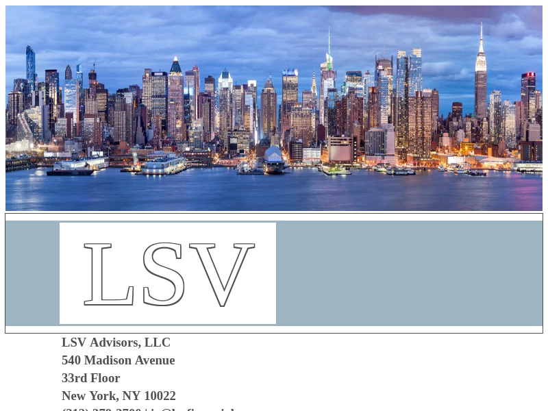 LSV | GP Led Fund Restructurings. Fund Restructurings. Special Situation Secondaries. Liquidity Solutions. Hedge Fund and Private Equity Secondaries. New York.