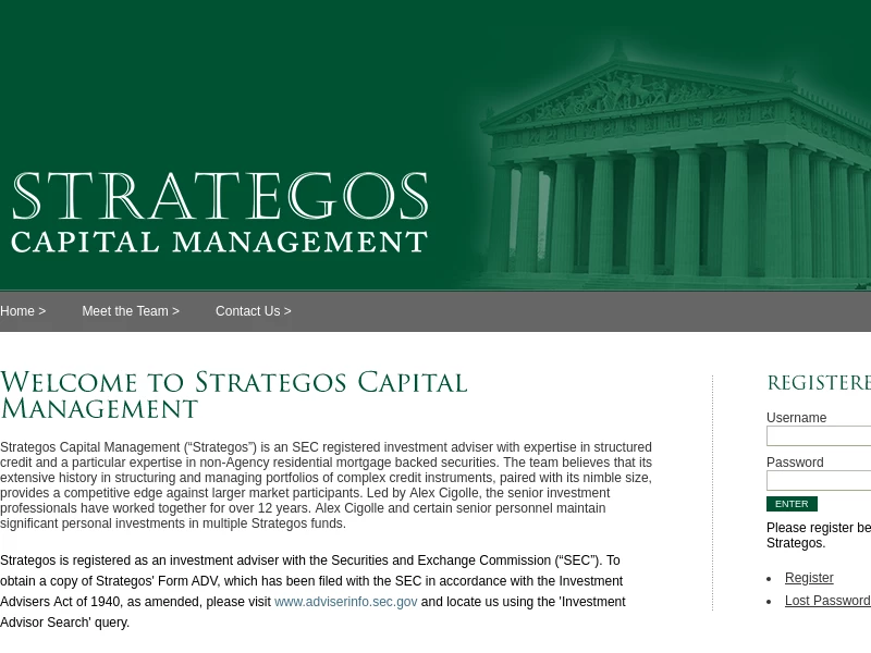 Strategos Capital Management – SEC registered investment adviser