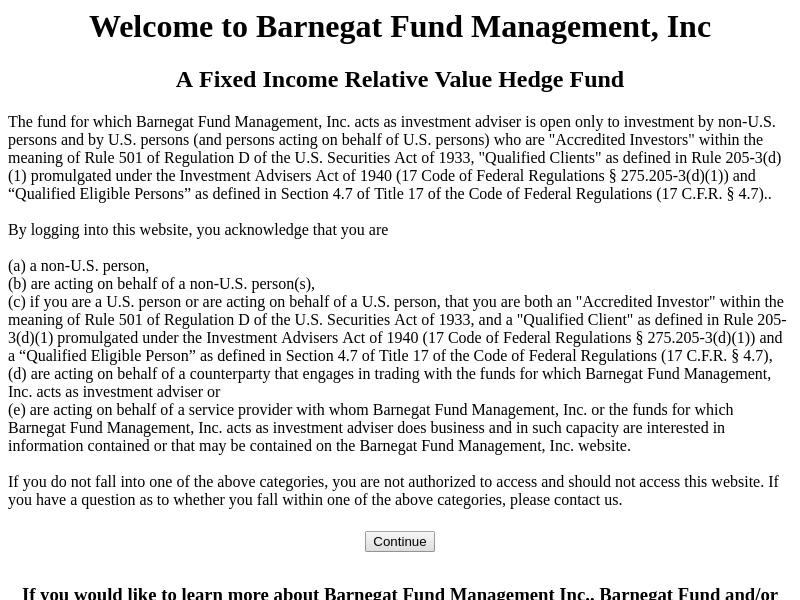 Barnegat Fund Management Inc.