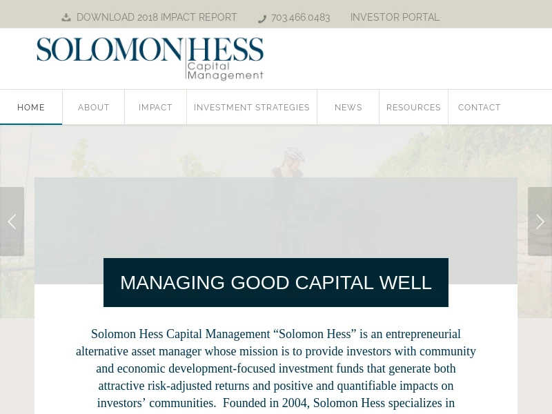 CRA Investments | Capital Asset Management | Solomon Hess