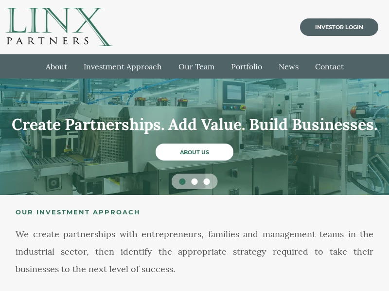 Industrial Business Investment Firm | Linx Partners, LLC
