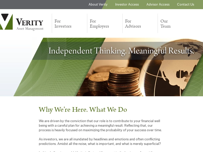 Verity Asset Management – Registered Investment Adviser