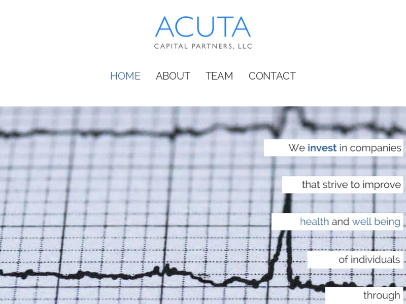 Acuta Capital Partners, LLC | Healthcare Financial Investment Group