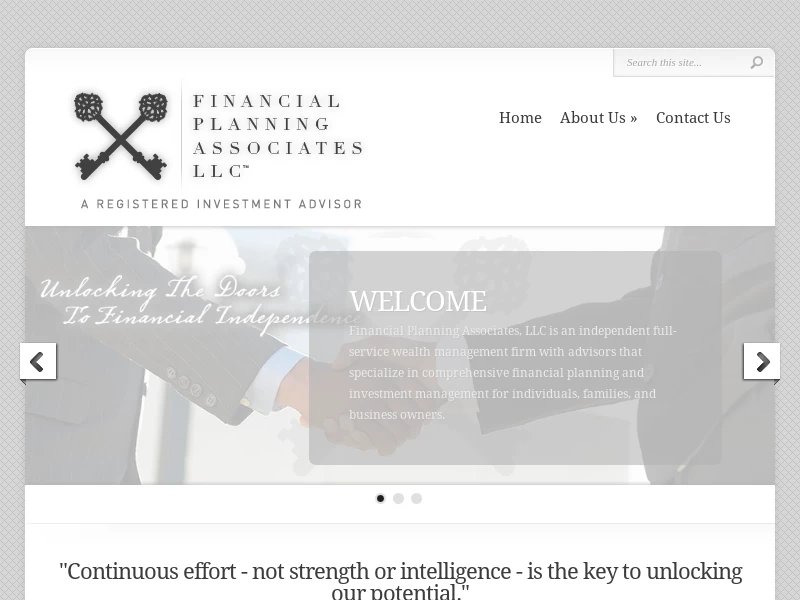| FINANCIAL PLANNING ASSOCIATES LLC | A Registered Investment Advisor |
