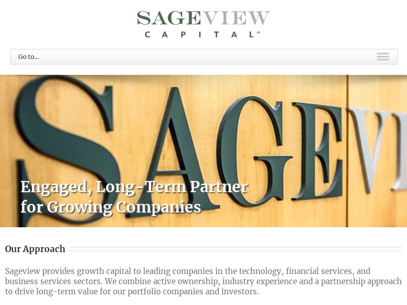 Sageview Capital - growth equity & operational support to businesses