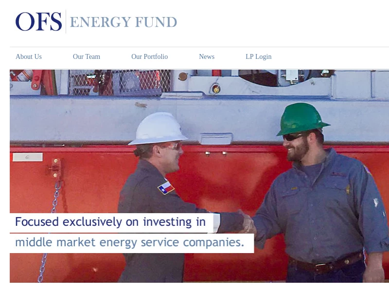 OFS Energy Fund – Houston, Texas Managed Private Equity Fund