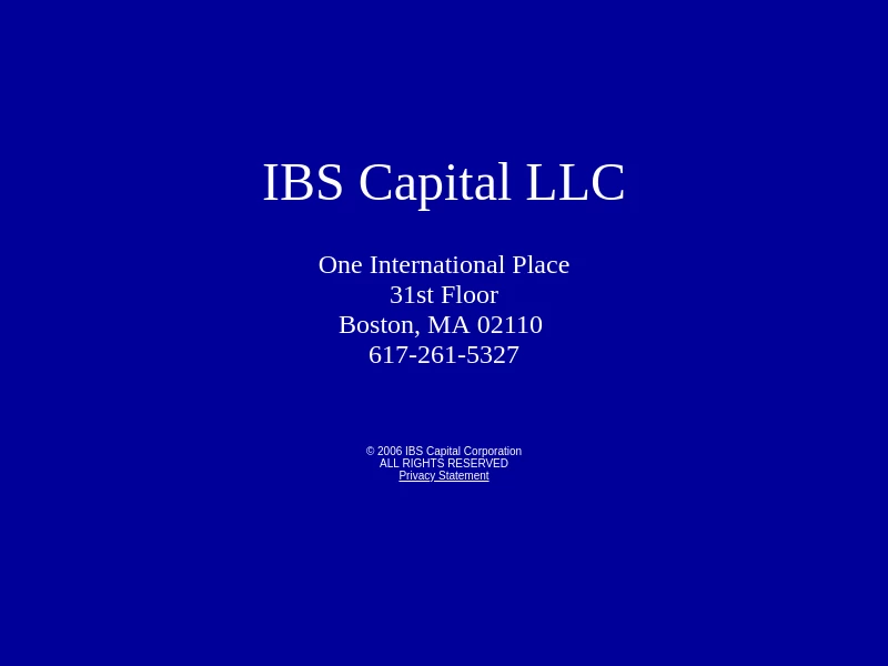 IBS Capital LLC