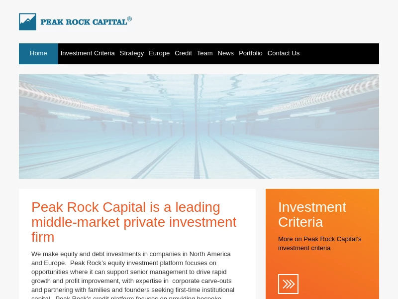 Peak Rock Capital - Private Equity Firm & Investment Firm