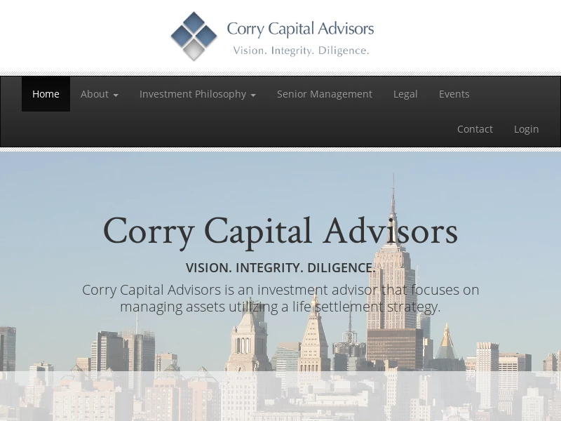 Corry Capital Advisors | Life Settlements | New York | Pittsburgh