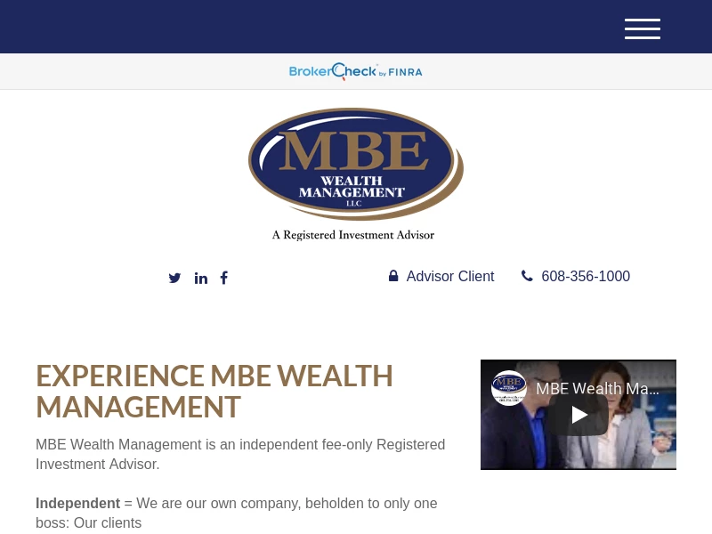 Wisconsin Financial Advisor | MBE Wealth Management — MBE Wealth