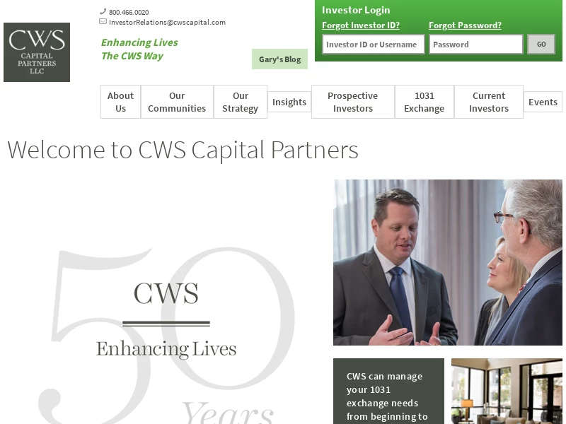 Real Estate Management Firm - 1031 Exchange Advisor | CWS Capital