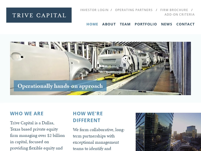 Trive Capital | Dallas, Texas Based Private Equity Firm