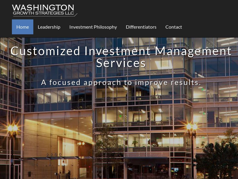 Investment Management Services - Washington Growth Strategies LLC