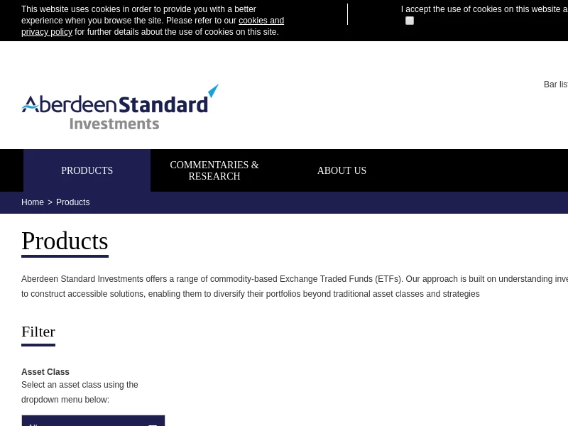 Investment Products | Aberdeen Standard Investments | abrdn