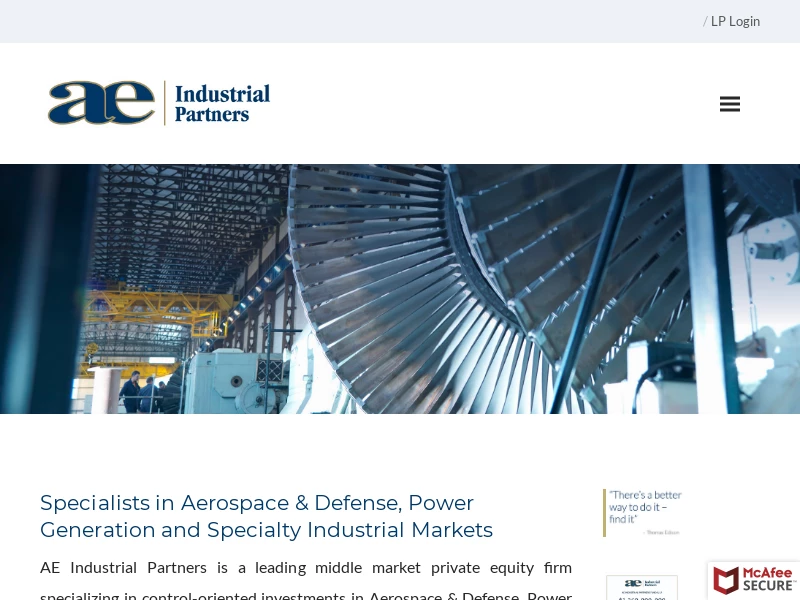 AE Industrial Partners, LP - Aerospace Private Investment Firm