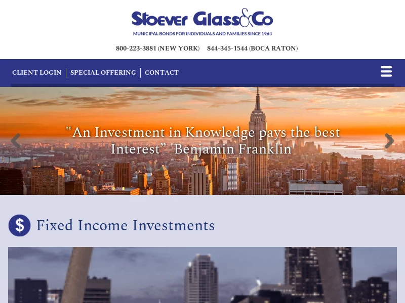 Tax-Free Municipal Bonds | Corporate Bonds | Stoever Glass