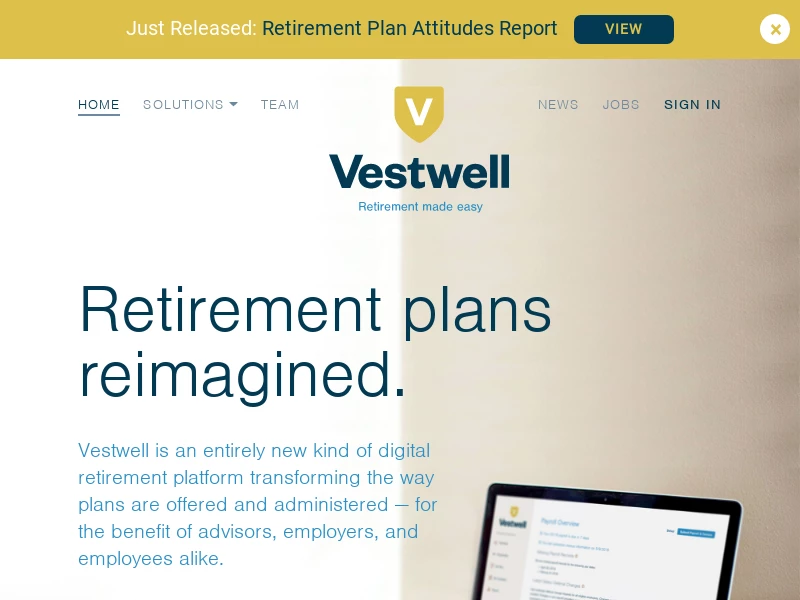 Digital 401(k) Recordkeeper - The Future of Retirement | Vestwell