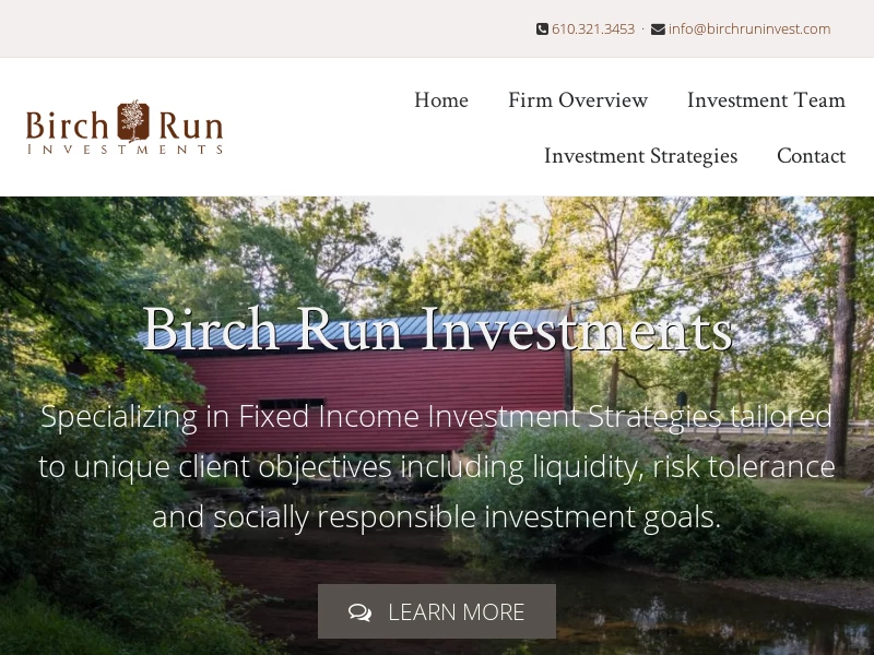Birch Run Investments, LLC - Investment Strategies for Institutional and High Net Worth Investors