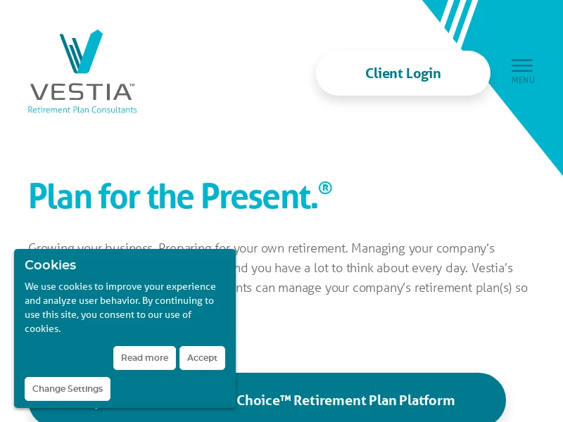 Vestia Retirement Plan Advisors - Plan for the Present