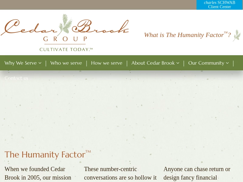 Cedar Brook Group – The Humanity Factor