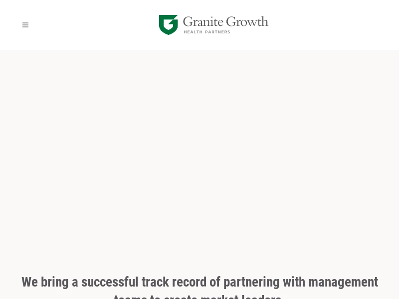 Granite Growth Health Partners - Healthcare growth equity firm