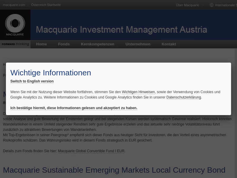 Startseite - Macquarie Investment Management Austria
