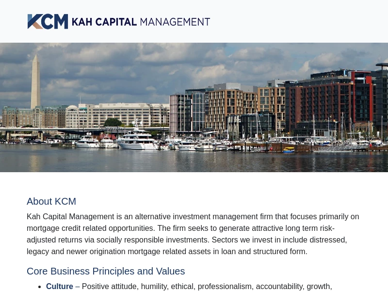 Kah Capital Management – Kah Capital Management