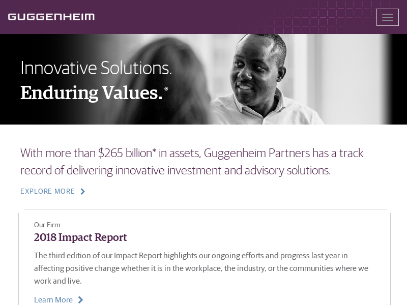 Innovative Solutions. Enduring Values.  |   Guggenheim Partners
