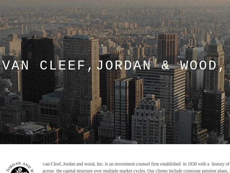 Van Cleef,Jordan & Wood, Inc. - Van Cleef, Jordan and Wood, Inc.