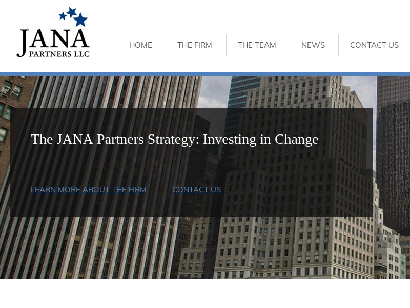 JANA Partners LLC. - Event-Driven Investing