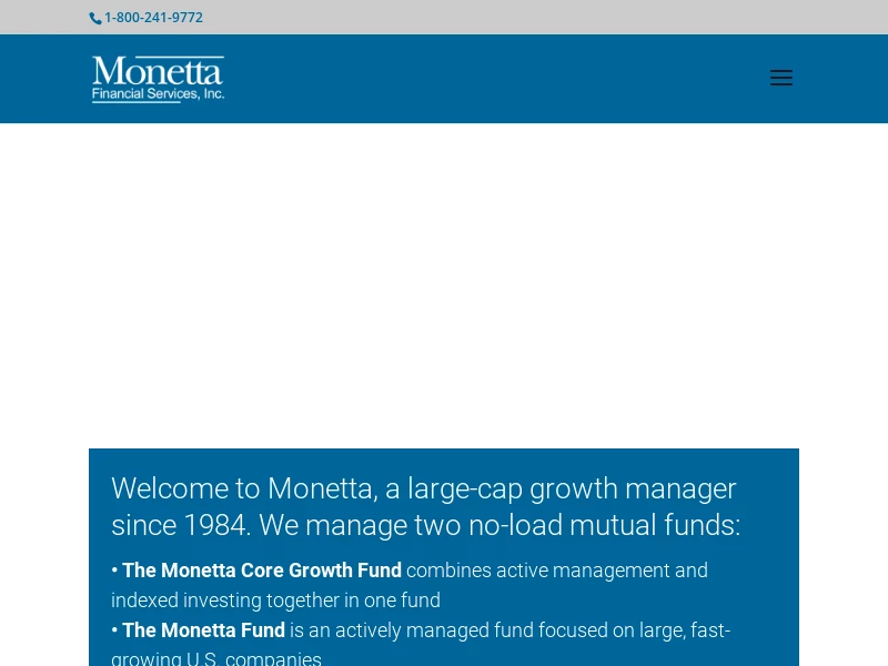 Monetta Financial Services | Mutual Fund Investments & Financial Literacy