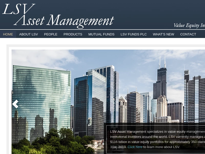 LSV Asset Management - Value Equity Investment Specialists