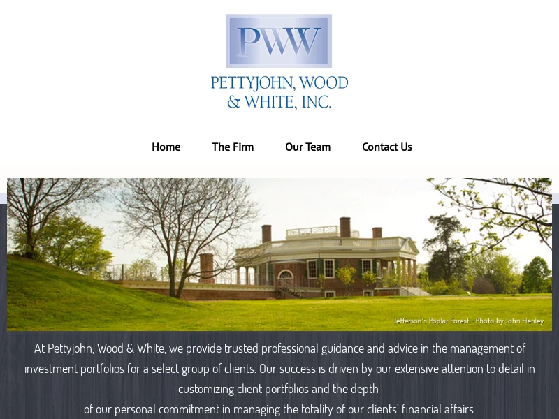 Pettyjohn, Wood & White, Inc. – Trusted Investment Portfolio Management Advisors