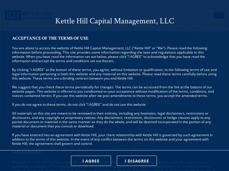Kettle Hill Capital Management – A differentiated approach to value-based investing