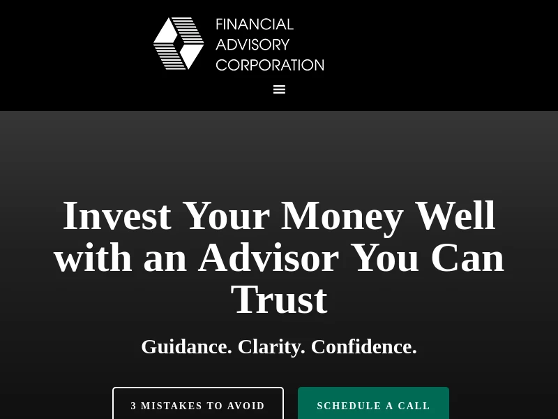 Invest Well with an Advisor You Can Trust | Financial Advisory Corporation