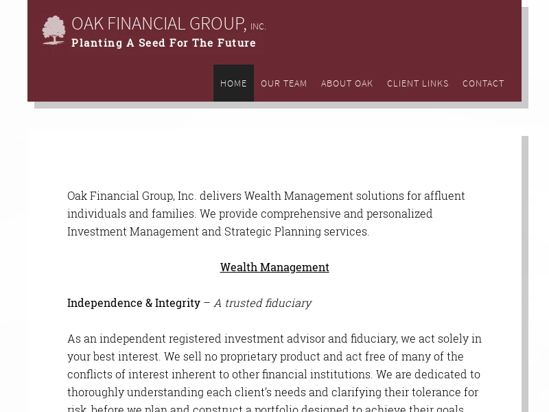 Home - Oak Financial Group, Inc.