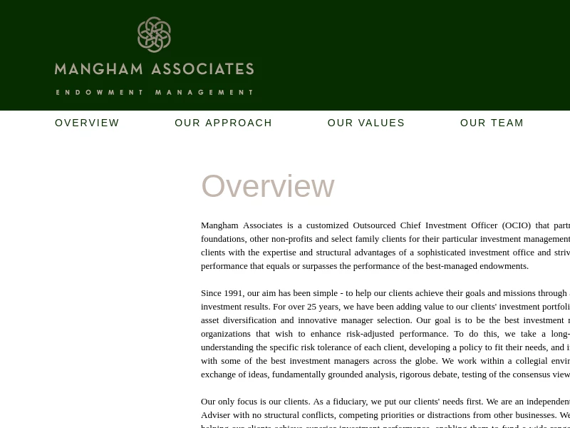 Home | Mangham Associates OCIO Charlottesville