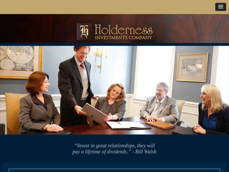 Holderness Investments Investment Research - Portfolio Construction - Wealth Planning