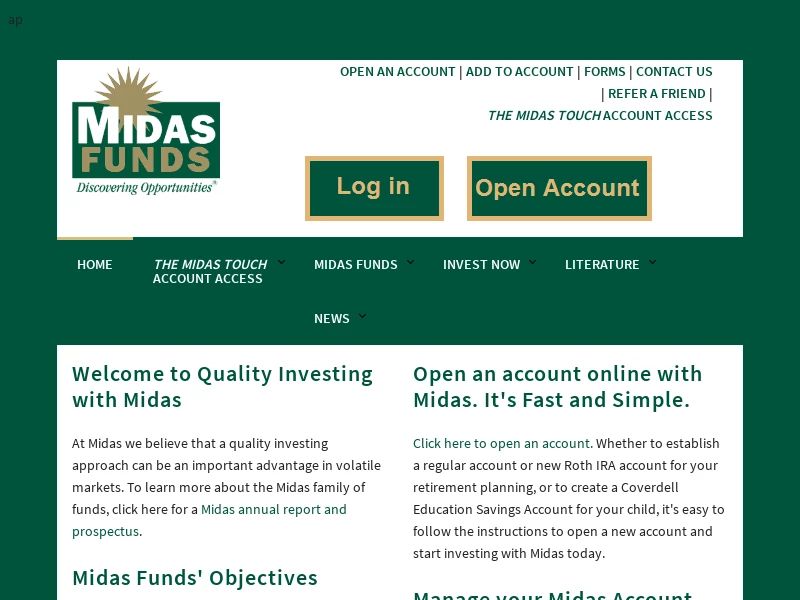 Home – Invest with the Midas Funds (MIDSX & MISEX)