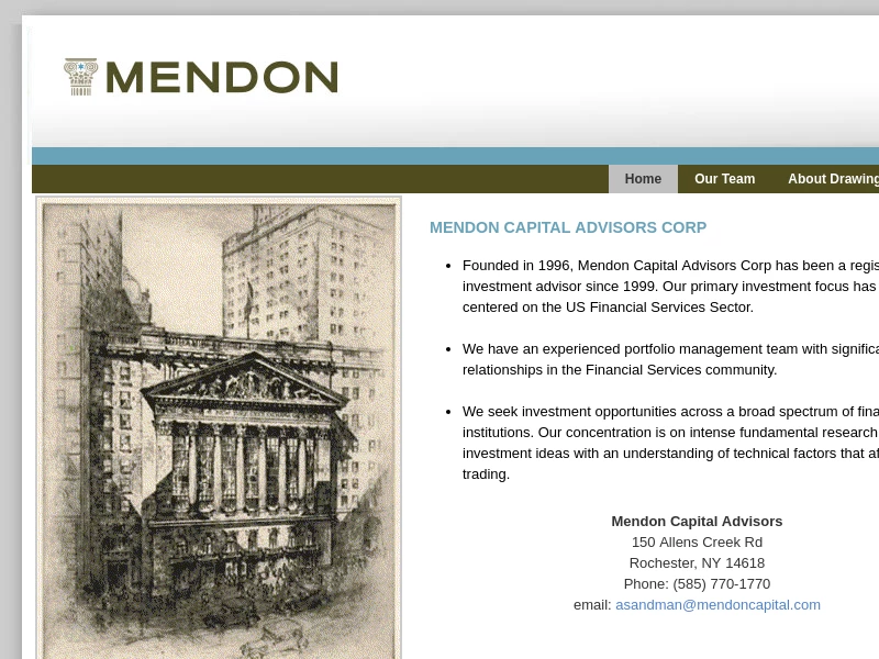 Mendon Capital Advisors Corp | Rochester, New York.