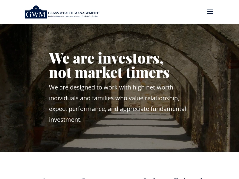 Glass Wealth Management | We are investors, not market timers