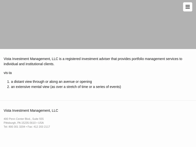 Vista Investment Management, LLC