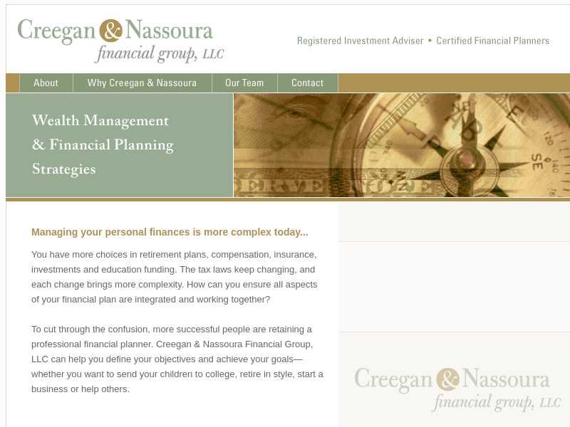 Creegan & Nassoura Financial Group, LLC | Registered Investment Adviser · Certified Financial Planners