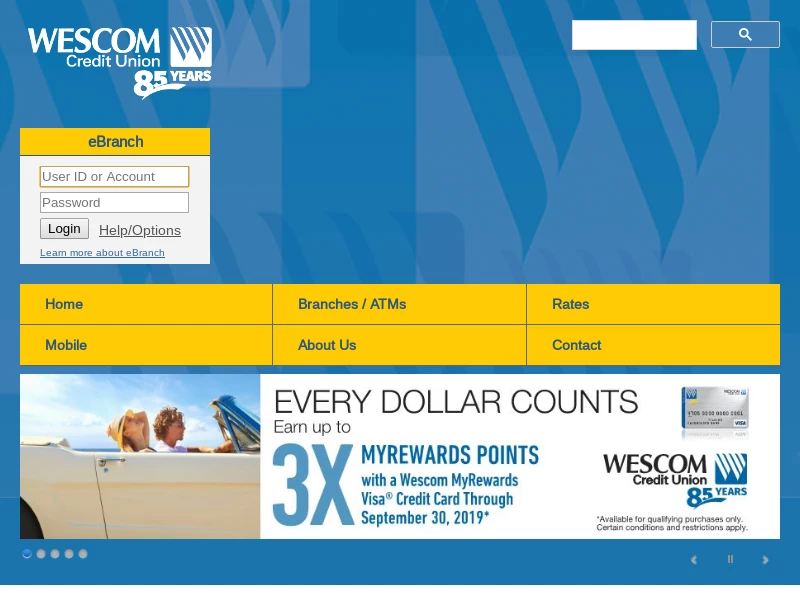 Wescom Credit Union | Home Area