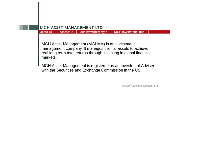 MGH Asset Management Ltd