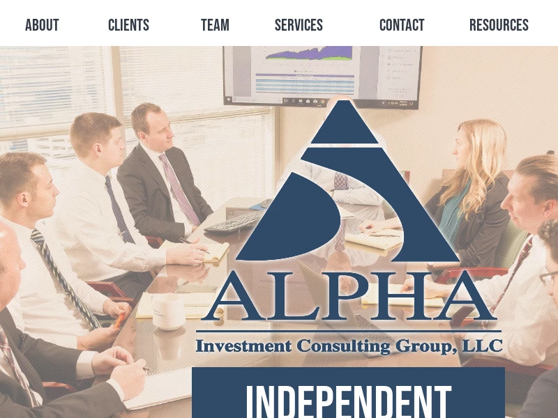 Alpha Investment – Wisconsin’s independent, objective, trusted consulting firm. · Alpha Investment
