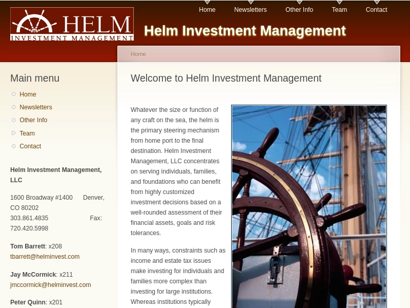 Welcome to Helm Investment Management | Helm Investment Management