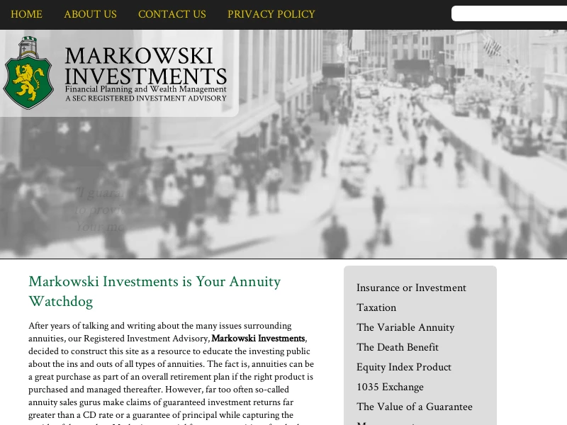 Markowski Investments | Financial Planning and Wealth Management