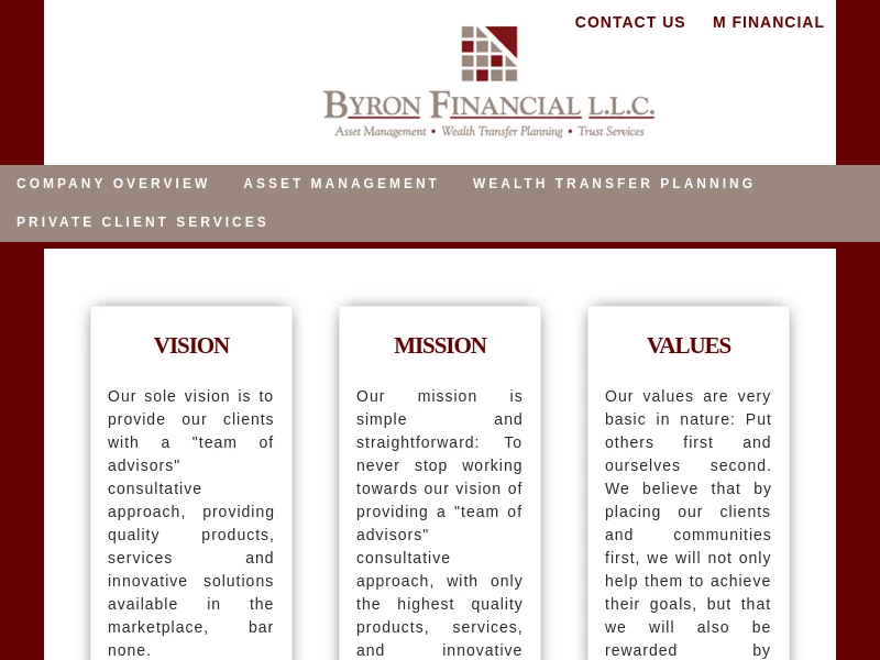 Byron Financial LLC – A Boutique Financial Services Firm