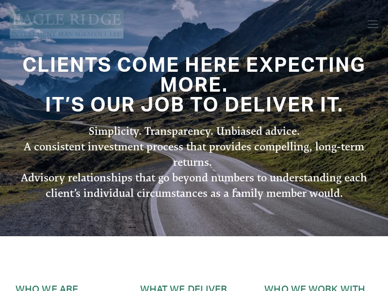 Eagle Ridge Investment Management - Client-Focused. Process Driven.
